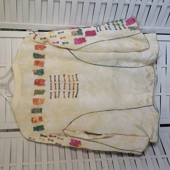Parsley & Sage new woman button down jacket top with multicolor apliques size L - Picture 5 of 8
